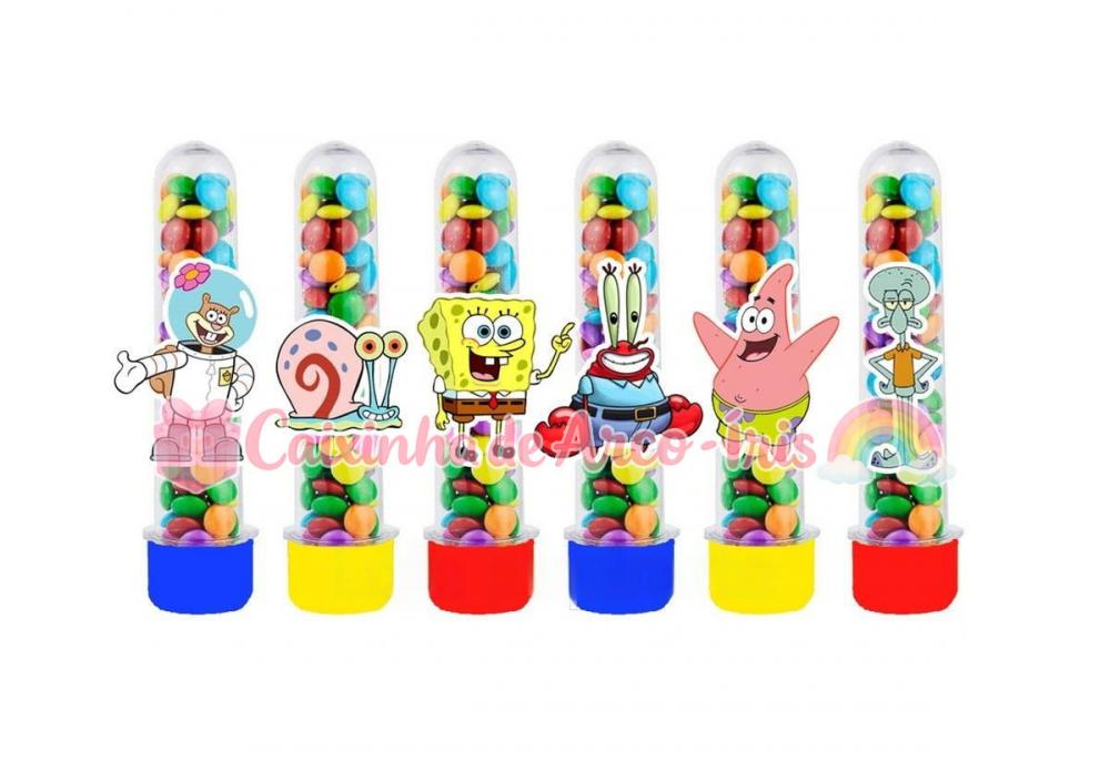 Apliques para Tubetes: Bob Esponja