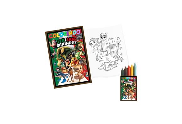 Livro de Colorir Egiz de Cera - Italian Brainrot Tralalero