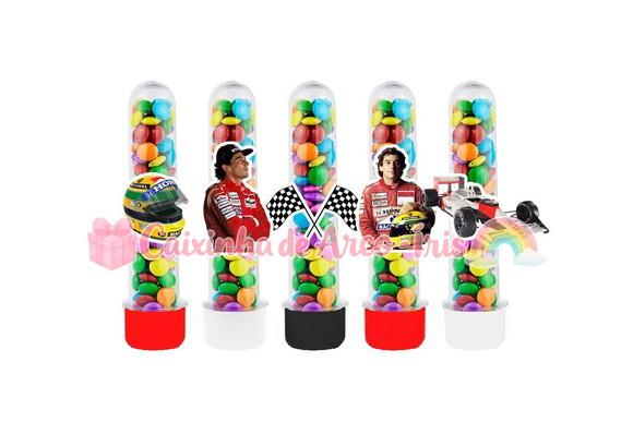 Tubetes com Apliques 3d: Ayrton Senna