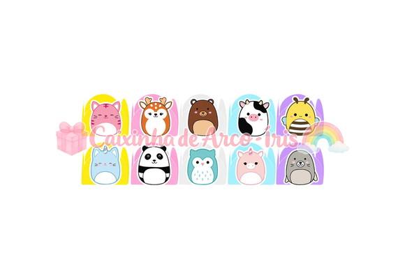 100 Forminhas / Toppers: Squishmallows