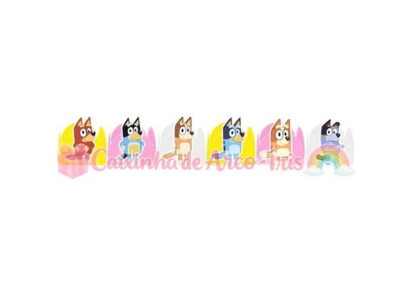 100 Forminhas / Toppers: Bluey Menina