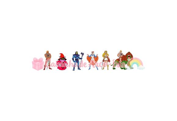 100 Mini Apliques 3,5cm: He-man