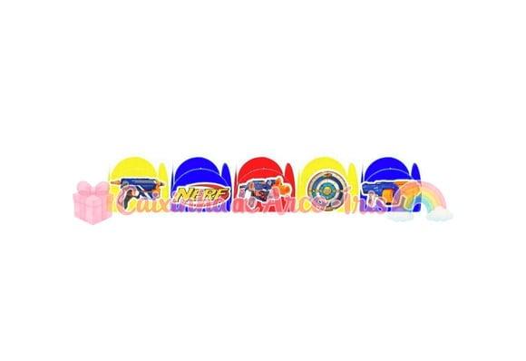 100 Forminhas / Toppers: Nerf
