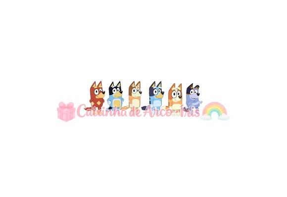 100 Mini Apliques 3,5cm: Bluey Menino