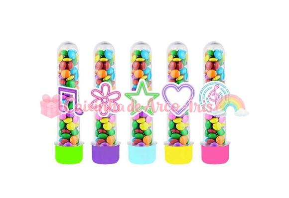 Tubetes com Apliques 3d: Neon