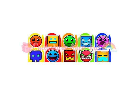 100 Forminhas / Toppers: Geometry Dash