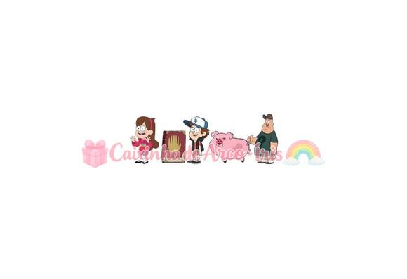 100 Mini Apliques 3,5cm: Gravity Falls