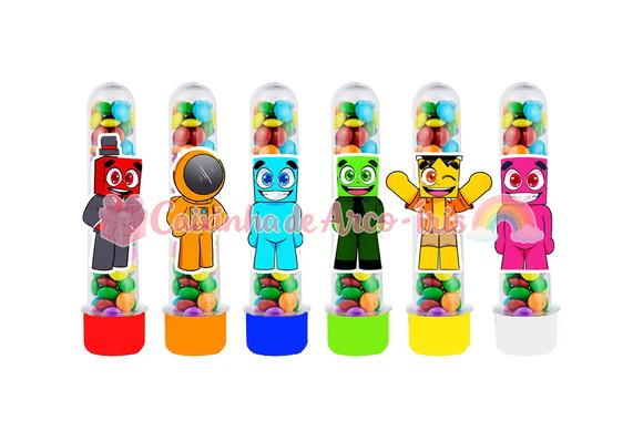 Tubetes com Apliques 3d: Turma do Problems