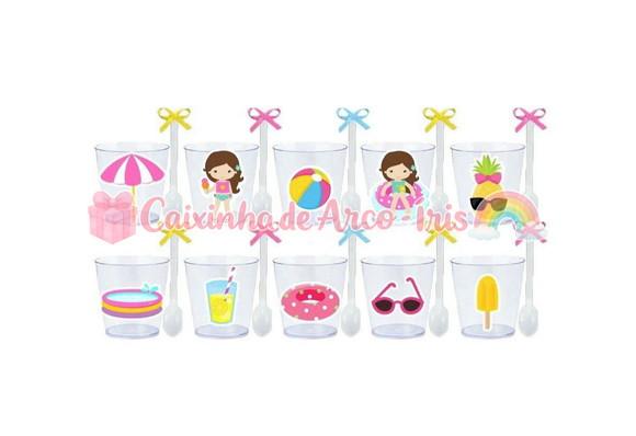 Copinhos com Colherzinhas: Pool Party Menina