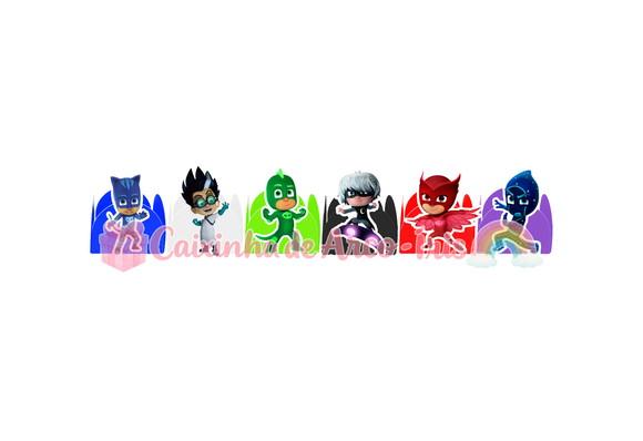 100 Forminhas / Toppers: Pj Masks