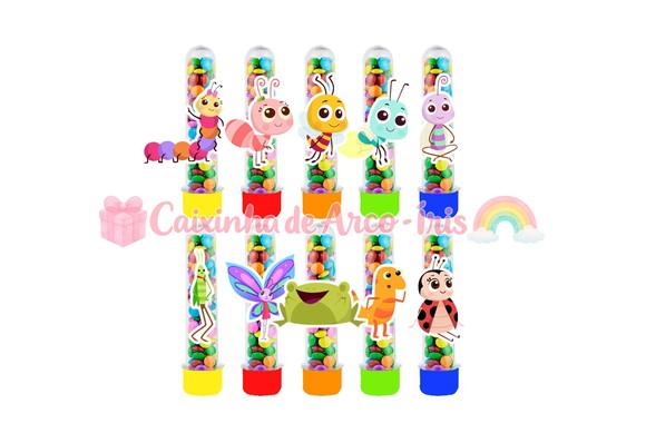 Tubetes com Apliques 3d: Bia e Nino
