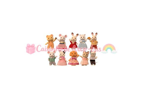 100 Mini Apliques 3,5cm: Sylvanian Families