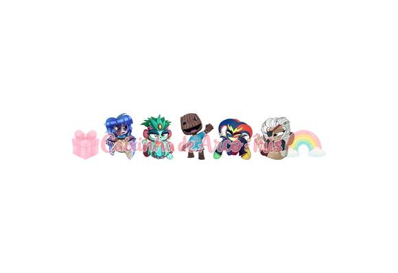 100 Mini Apliques 3,5cm: Sackboy Uma Grande Aventura