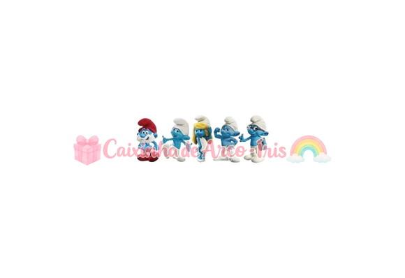 100 Mini Apliques 3,5cm: Smurfs