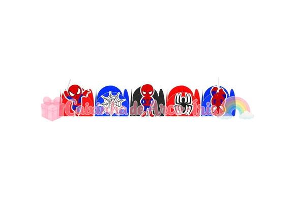 100 Forminhas / Toppers: Homem-aranha Cute