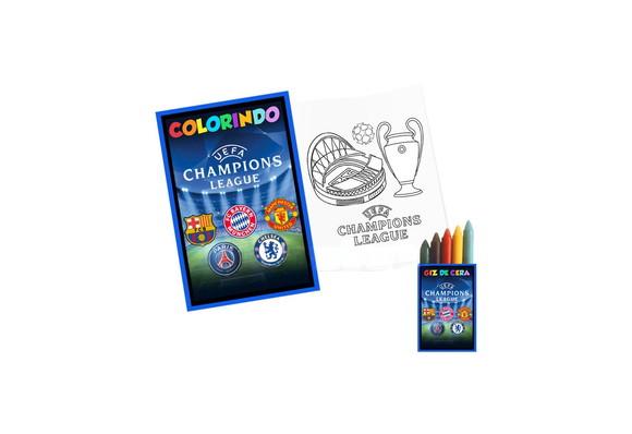 Livro de Colorir com Giz de Cera - Champion League