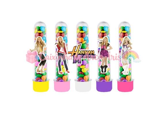 Tubetes com Apliques 3d: Hannah Montana