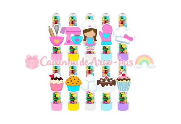 Apliques para Tubetes: Confeitaria