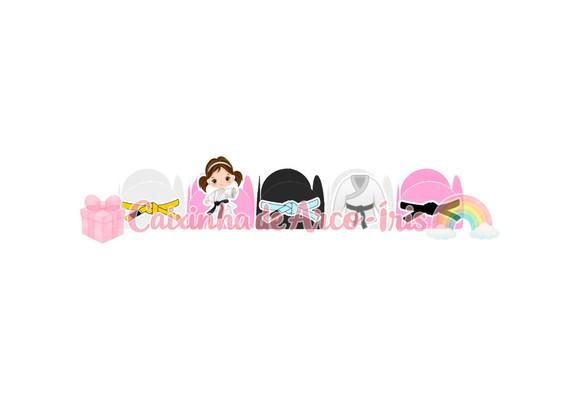 100 Forminhas / Toppers: Jiu Jitsu Menina