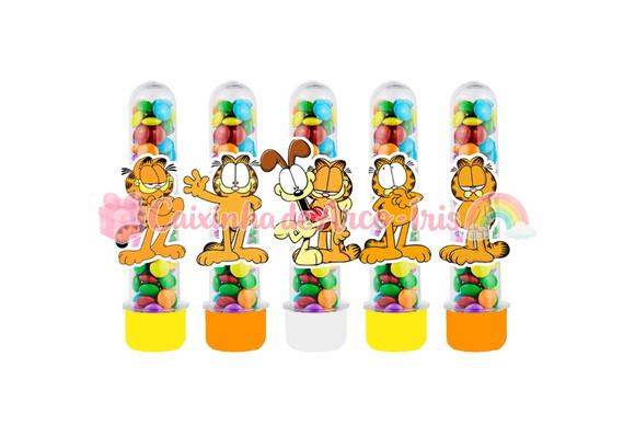 Tubetes com Apliques 3d: Garfield