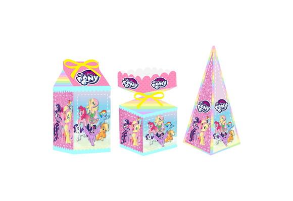 Caixa Milk / Meia Bala / Pirâmide - My Little Pony
