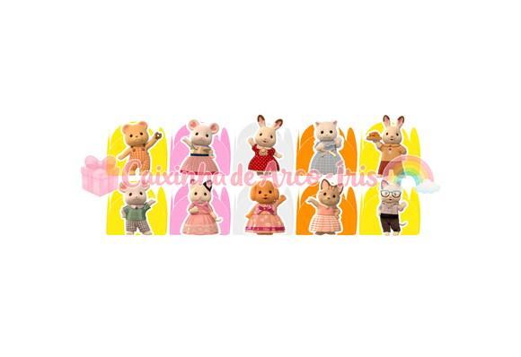 100 Forminhas / Toppers: Sylvanian Families
