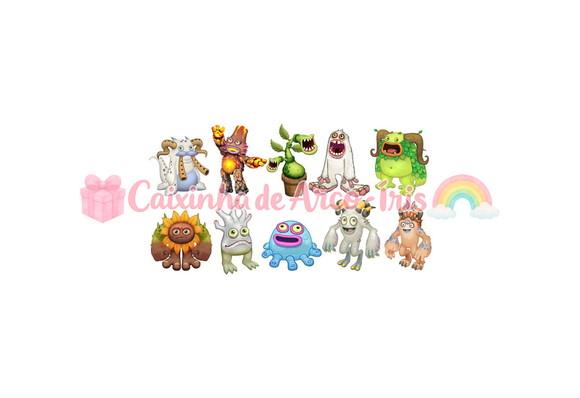 100 Mini Apliques 3,5cm: My Singing Monsters