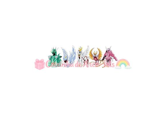 100 Mini Apliques 3,5cm: Cavaleiros do Zodíaco