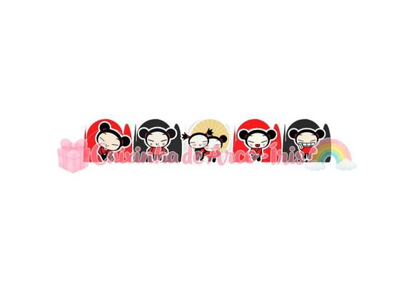 100 Forminhas / Toppers: Pucca