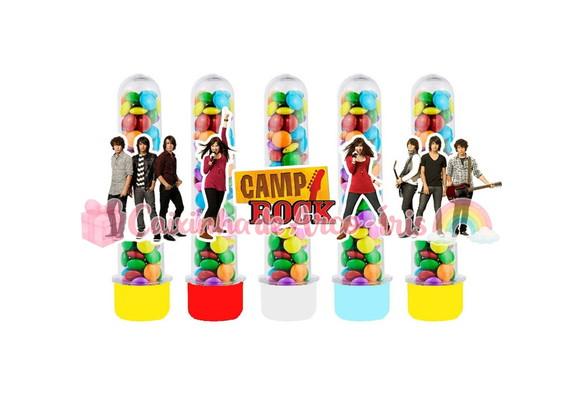 Tubetes com Apliques 3d: Camp Rock