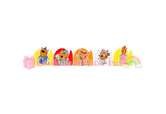 100 Forminhas / Toppers: Kid-e-cats