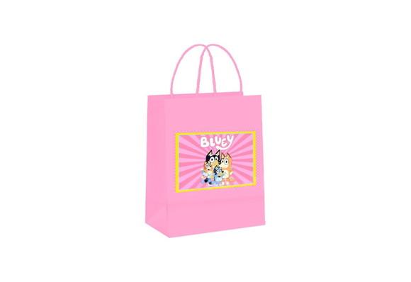 10 Sacolinhas Rosa Bebê - Bluey Menina
