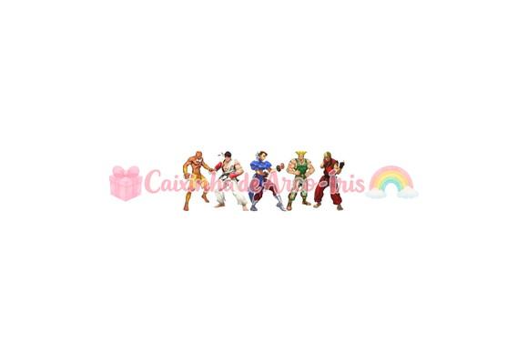 100 Mini Apliques 3,5cm: Street Fighter