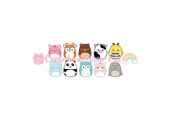 100 Mini Apliques 3,5cm: Squishmallows