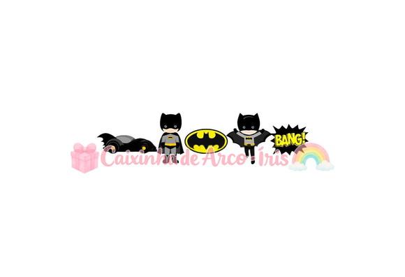 100 Mini Apliques 3,5cm: Batman