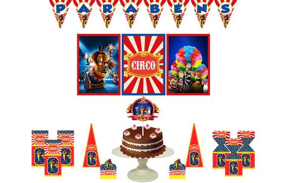 Kit Festa - Circo do Madagascar