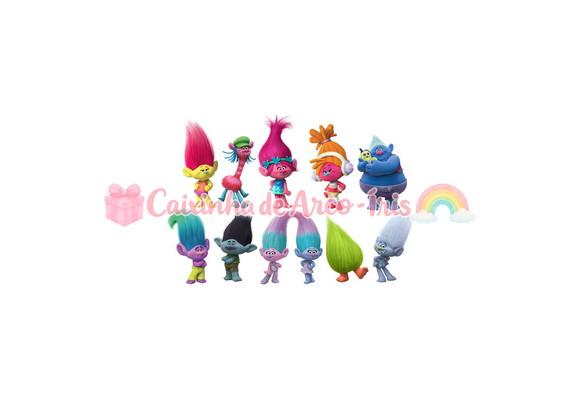 100 Mini Apliques 3,5cm: Trolls