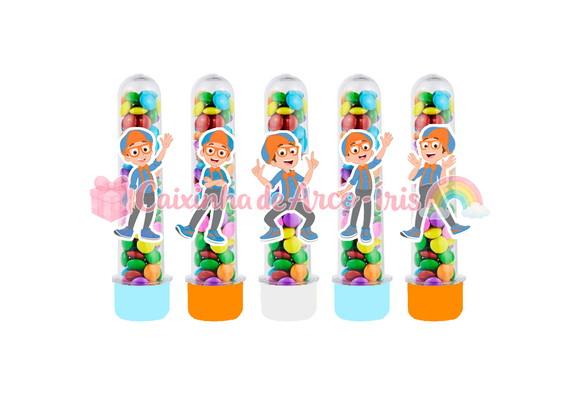 Tubetes com Apliques 3d: Blippi
