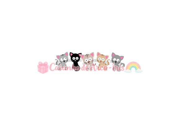 100 Mini Apliques 3,5cm: Gatinho