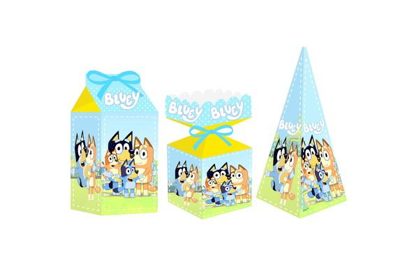 Caixa Milk / Meia Bala / Pirâmide - Bluey Menino