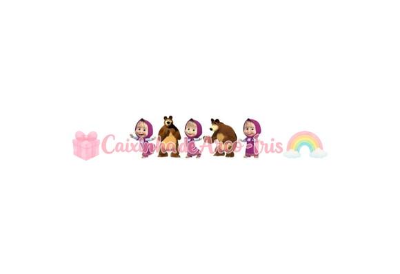 100 Mini Apliques 3,5cm: Marsha e o Urso