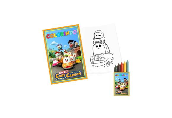 Livro de Colorir com Giz de Cera - Go! Go! Cory Carson