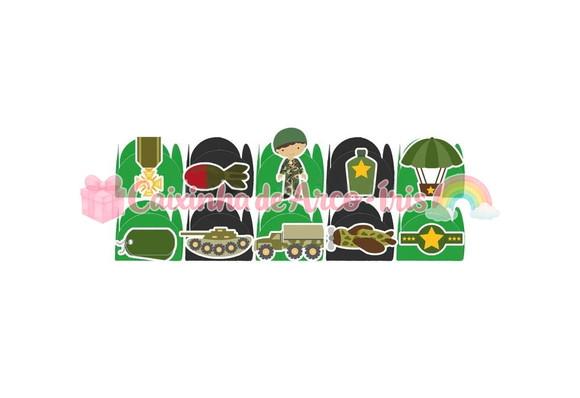 100 Forminhas / Toppers: Exército