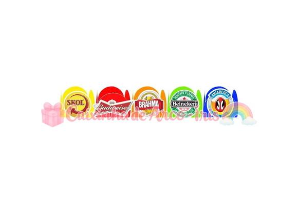 100 Forminhas / Toppers: Boteco Cerveja