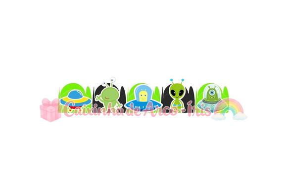 100 Forminhas / Toppers: Alienígena