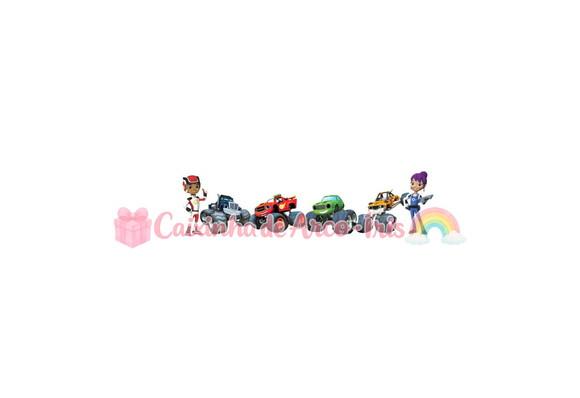 100 Mini Apliques 3,5cm: Blaze And The Monster Machines