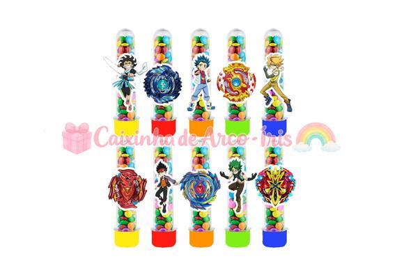 Tubetes com Apliques 3d: Beyblade