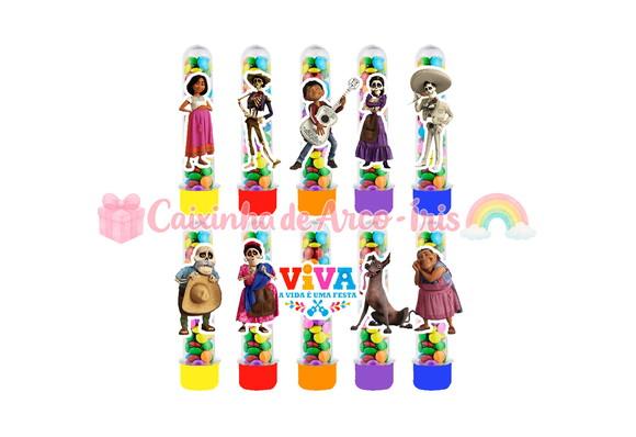 Tubetes com Apliques 3d: Viva - a Vida É Uma Festa