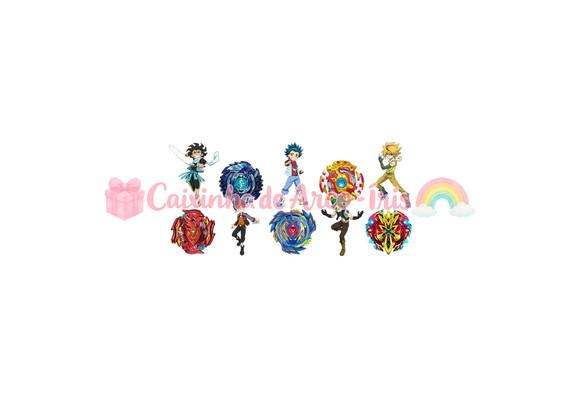 100 Mini Apliques 3,5cm: Beyblade