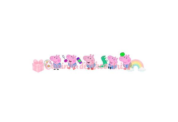100 Mini Apliques 3,5cm: Georgé Pig